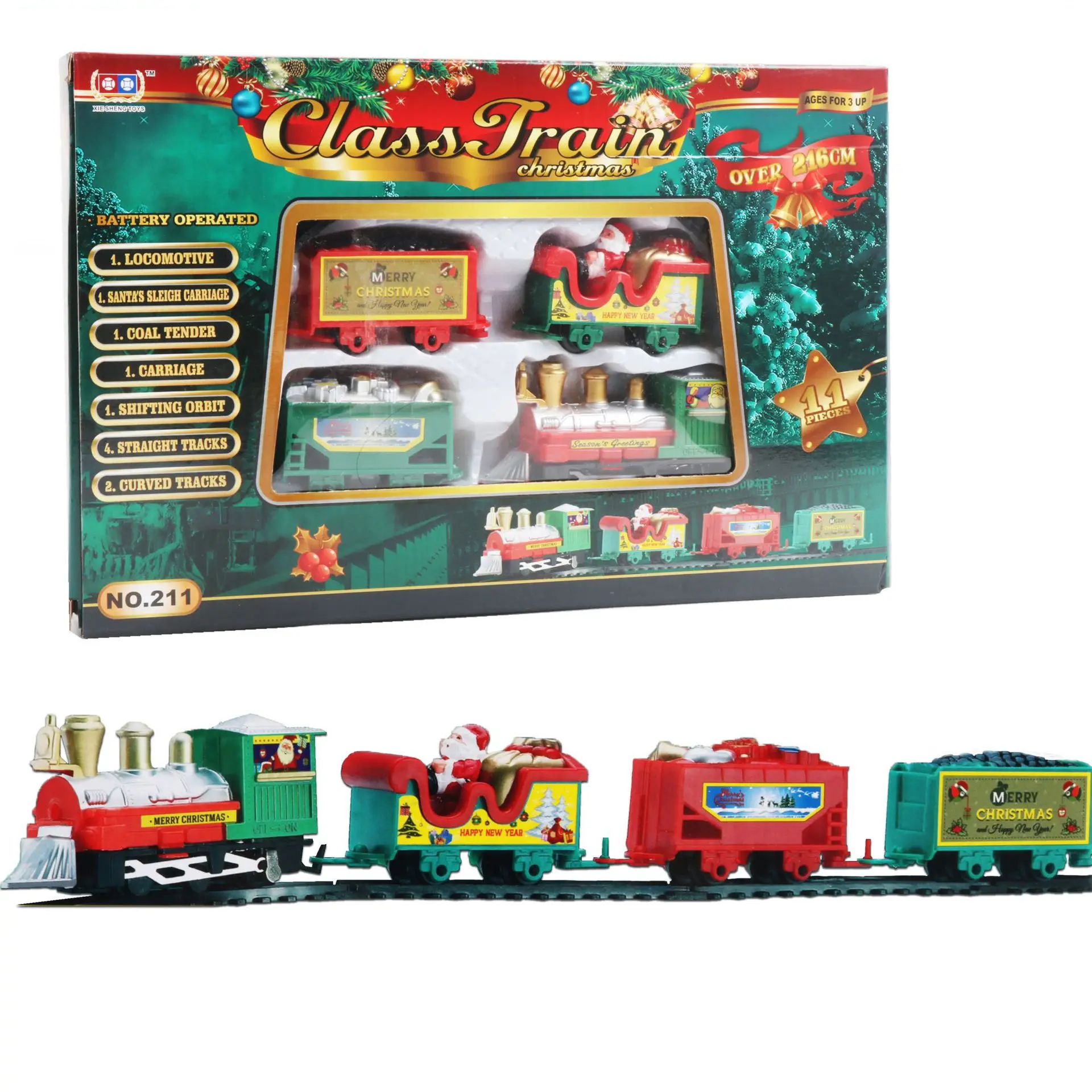 Christmas Train Set Assemble Railway Tracks Toys Decor Christmas Tree Train Gift Toy For Kids Birthday Party Gift Christmas Gift