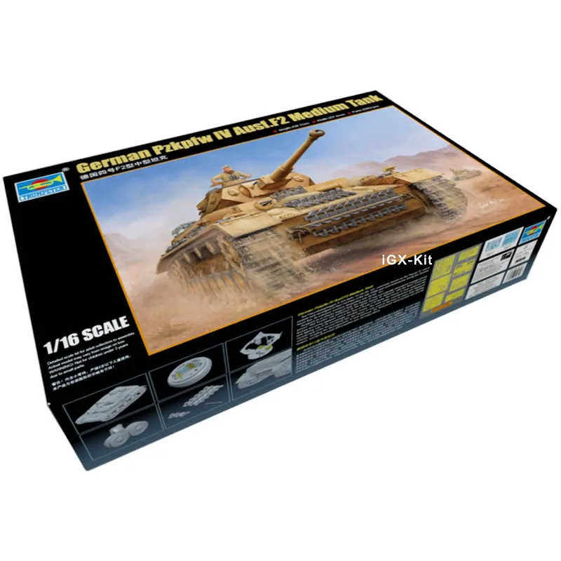 

Trumpeter 00919 1/16 German Pzkpfw IV Ausf F2 Medium Tank Handcraft Collectible Toy Plastic Military Assembly Building Model Kit