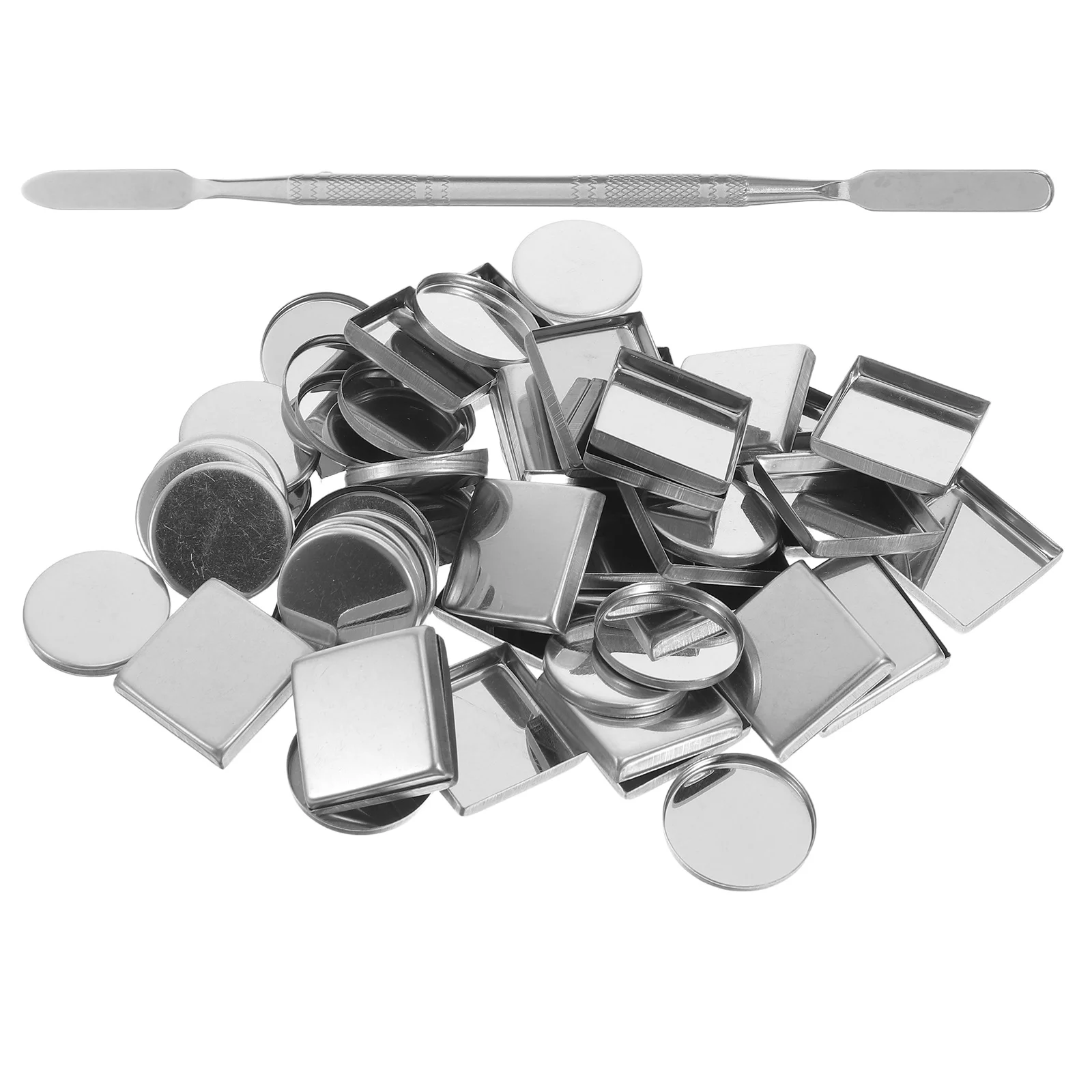 

31 PCS Makeup Empty Iron Plate Lipstick Holder Tinplate Blush Palette Organizer