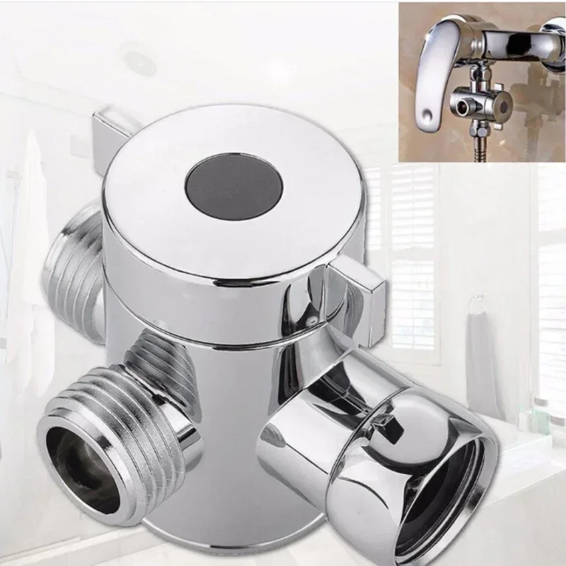 Shower Head Faucet Tee Arm Shunt Water Inlet Pipe Conversion adapter 1/2 20mm Three Way Diverter Valve Bathroom Accessories