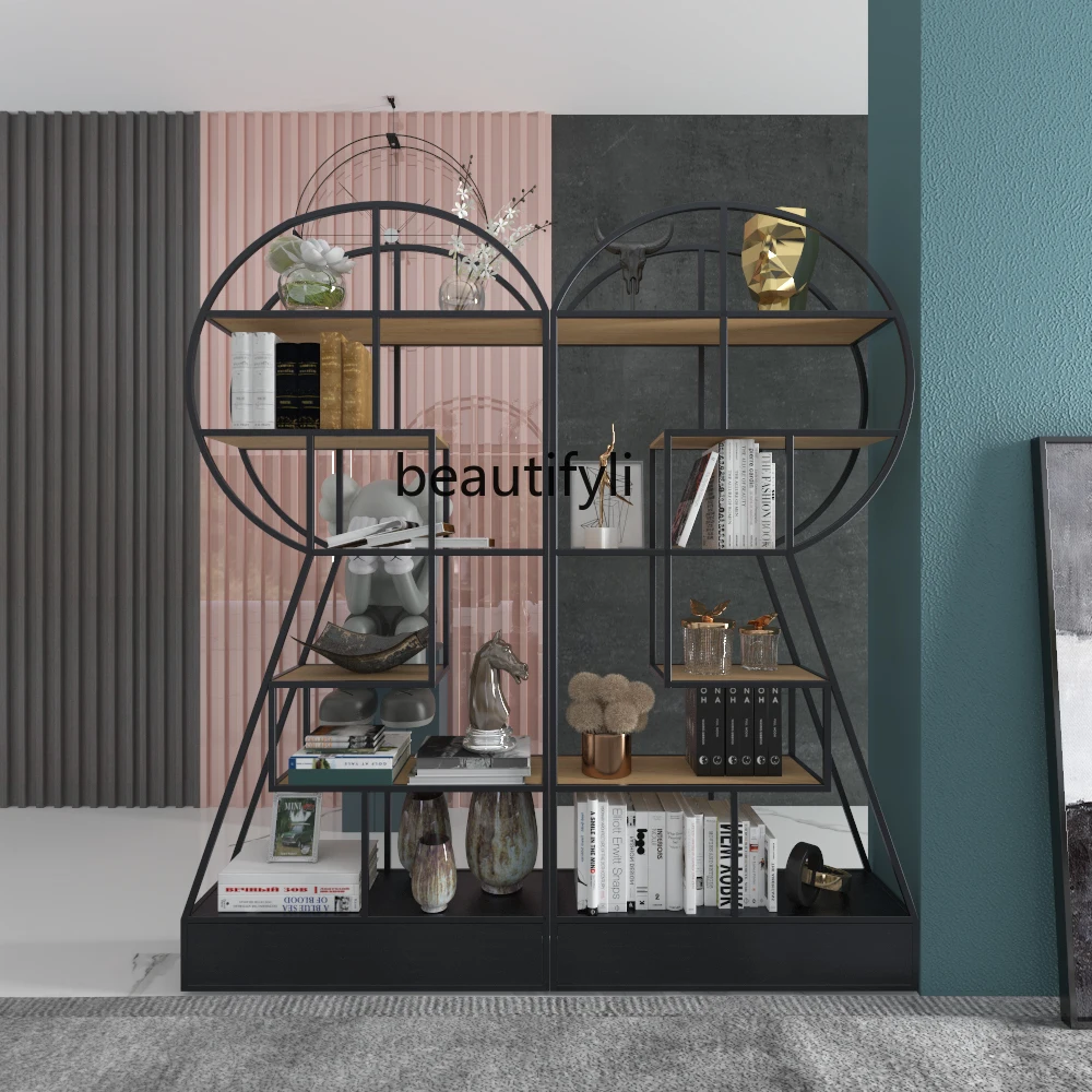 

Iron shelf display shelf office bookcase simple creative bookshelf flower stand living room