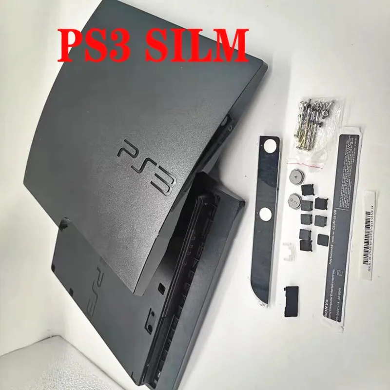 Black White Replacement Full Housing Shell Case Cover For ps3 slim 2000 20XX 2500 Console Cover Case