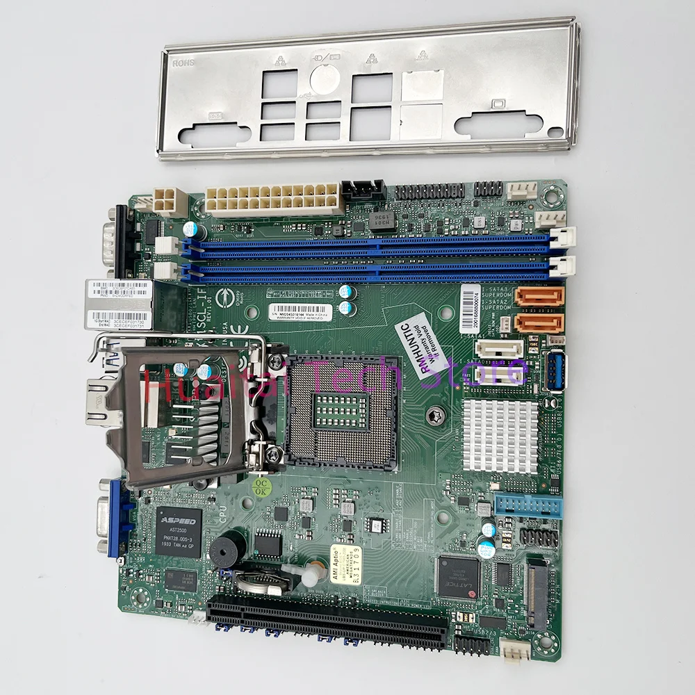 Placa-mãe para Supermicro X11SCL-IF, Servidor Mini-ITX, C242, LGA1151, DDR4, Suporte 8ª, 9ª Geração Core i3, E-210