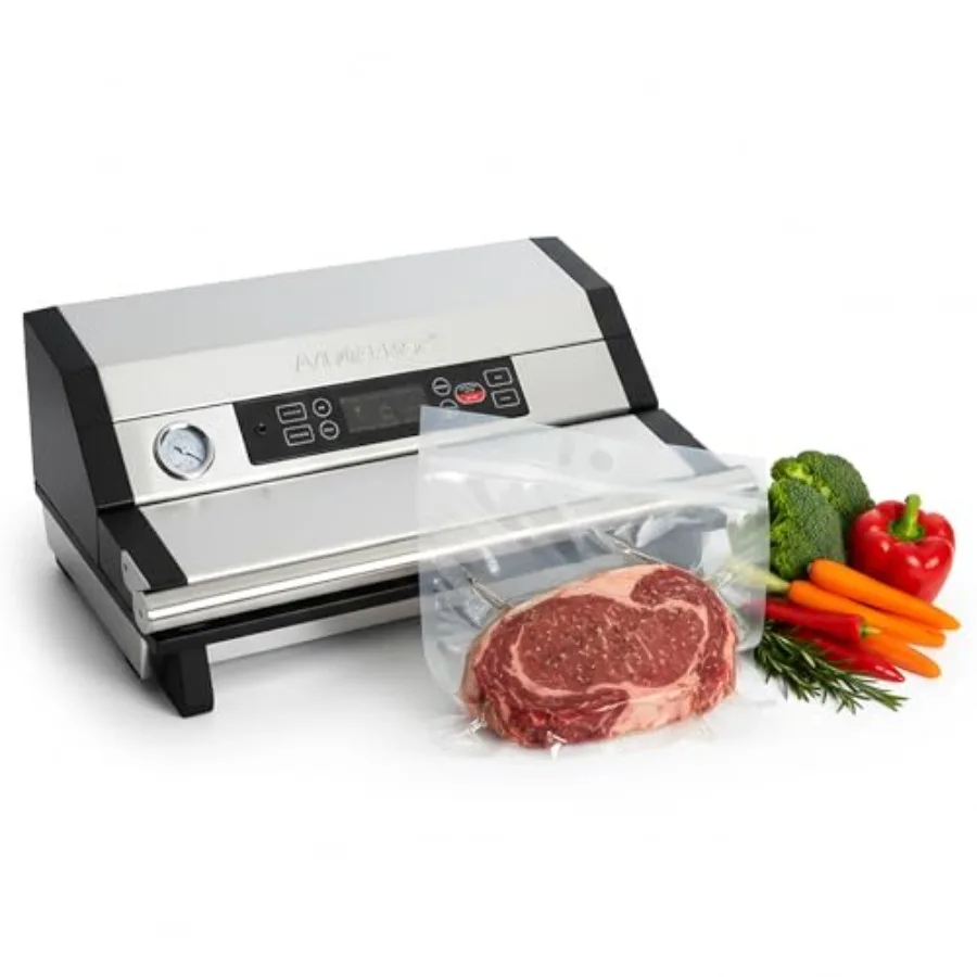 

Вакуумный упаковщик A420XL с 16-дюймовой широкой запаечной планкой для широких пакетов, подходит для рулонов длиной 50 футов, запечатывает пакеты различного объема, для хранения продуктов на кухне