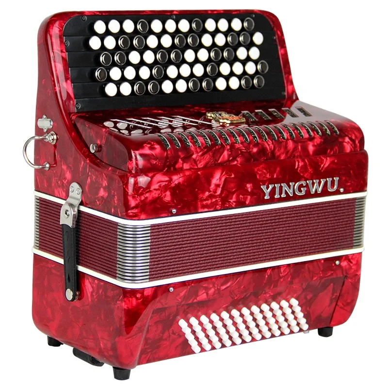 Best Product Diatonic Surface Celluloid 62 Keys 60 Bass Keyboard Accordion