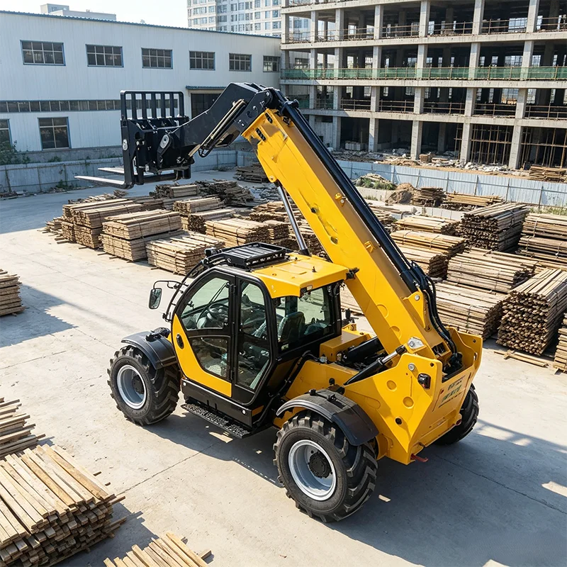 Telescopic Handler Boom - รถยกเทเลสโคปิคจากจีน ยกสูงได้ 13.3 เมตร ใช้เครื่องยนต์ดีเซล พร้อมตัวเลือกอุปกรณ์เสริมสำหรับจับไม้