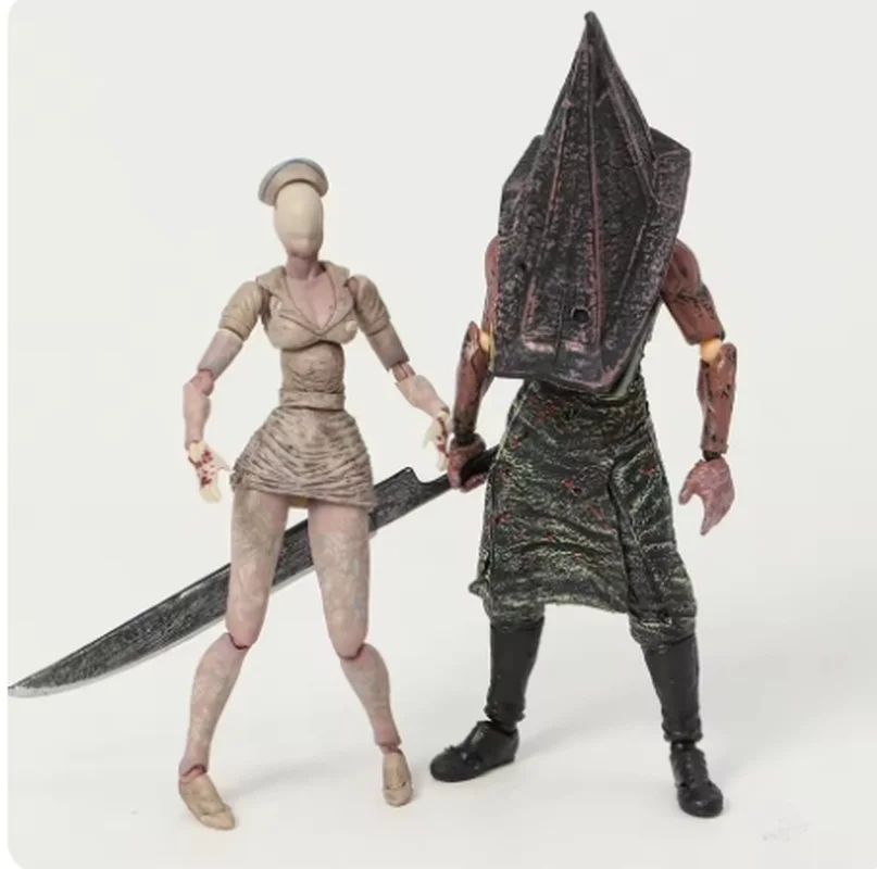 

17cm Figma Sp-055 Silent Hill Pyramid Head Action Figure Red Pyramid Thing Revelation Figure Pvc Bubble Nurse Model Toys