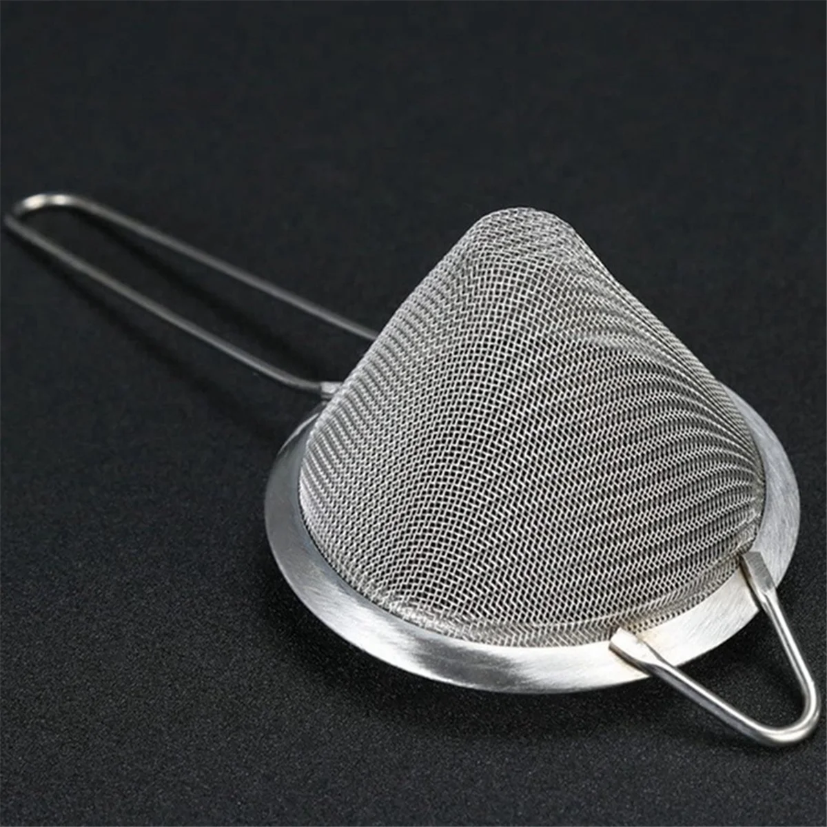 AT77 Cocktail Fine Strainer Stainless Steel Conical Mesh Strainer Professional Bar Tool