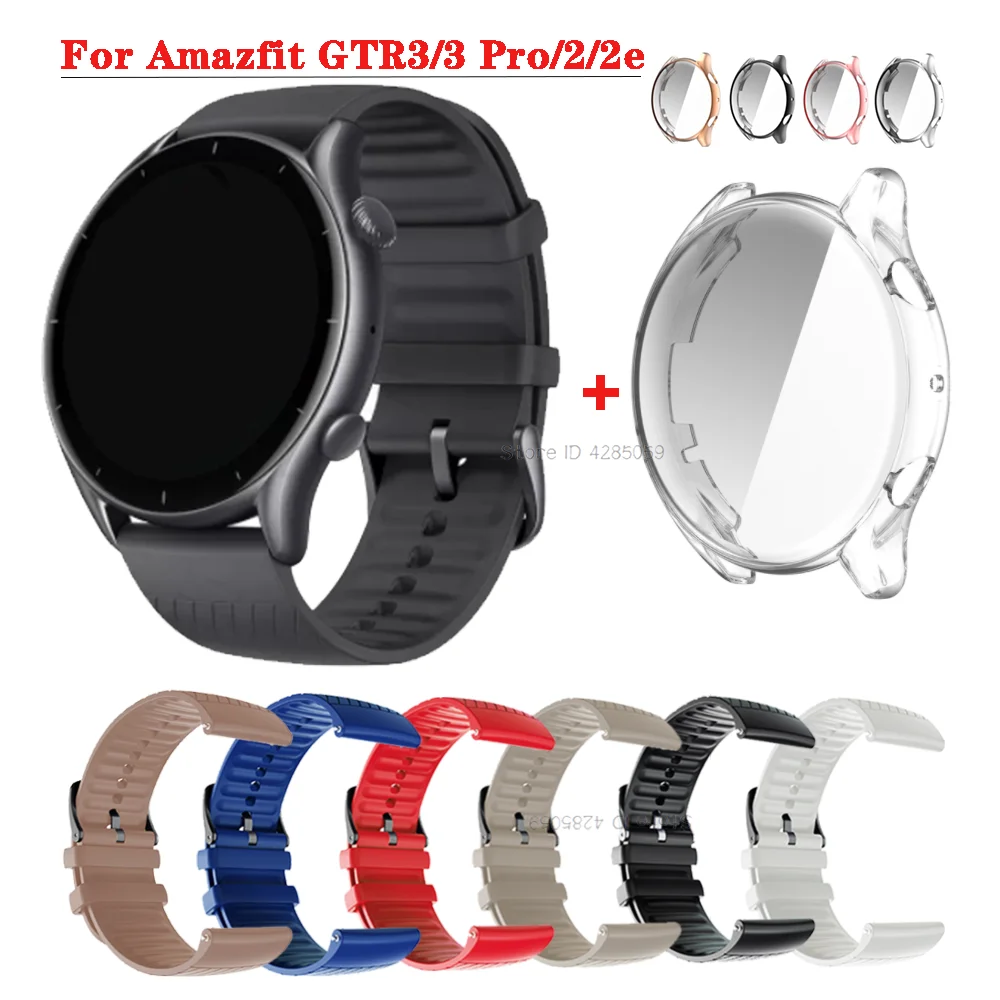 Per Amazfit GTR 3 GTR 3 pro Smart Watch custodia protettiva con cinturino in Silicone per Amazfit GTR 2 2e Wristband Full screen Silicone Full