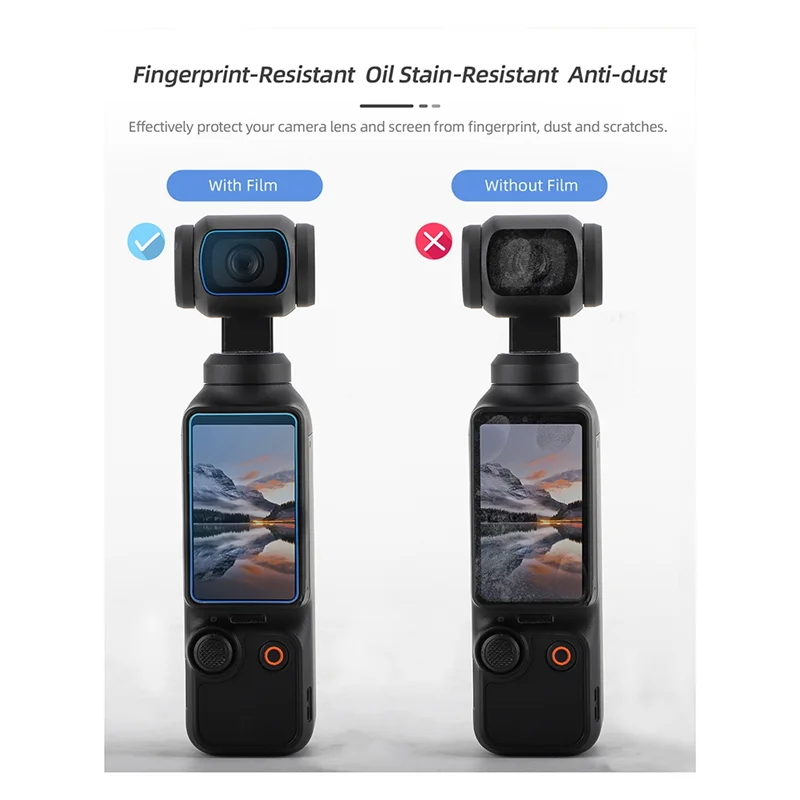 ABFN-para Osmo Pocket 3 accesorios de película templada película protectora multifuncional lente pantalla HD película a prueba de explosiones, Set A Durab
