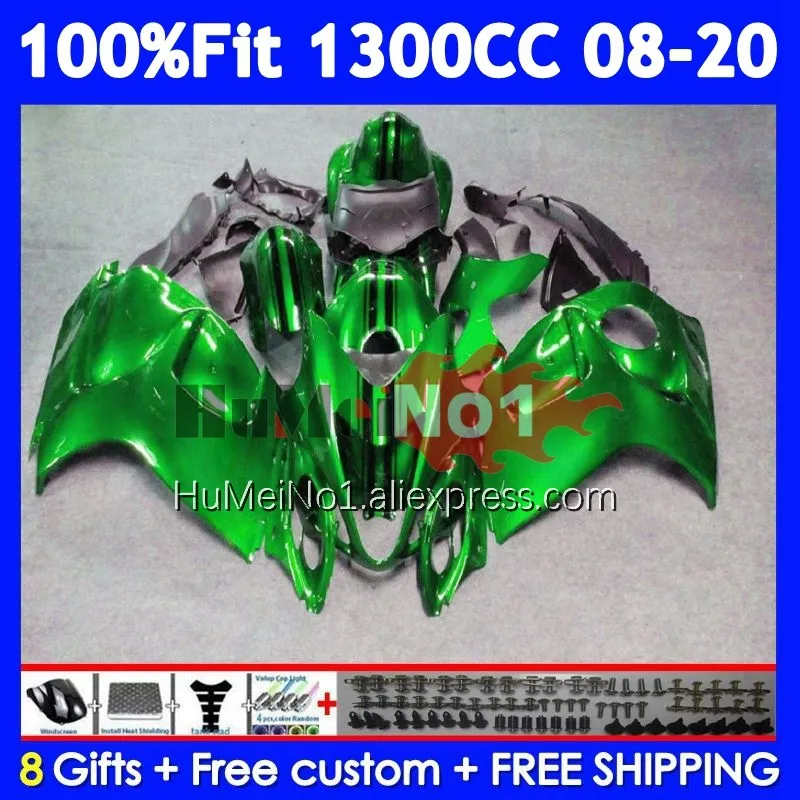 Fairing For SUZUKI GSXR 1300 Hayabusa GSXR-1300 127No.19 GSXR1300 2008 2009 2010 2011 2012 2013 14 15 16 17 Gloss green 18 19 20