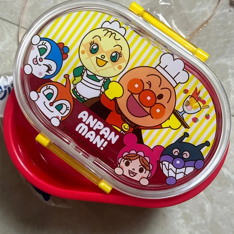 Kawaii Anpanman Plastic Bento Box Cartoon Mini Fruit Storage Box Snack Box Children Dinner Pail Anime Peripheral Tableware Gift