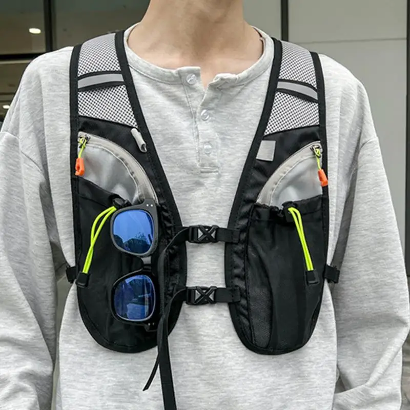 سترة الترطيب حزمة المياه سترة لتشغيل حقيبة تنظيم تصميم عاكس مع جيوب متعددة للرحلات والتخييم وركوب الدراجات