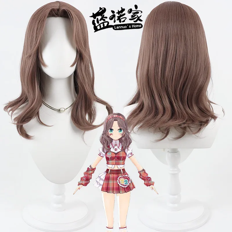 Virtual YouTube Vtuber Natsuiro Matsuri Cosplay Wig Halloween Carnival Party Props Synthetic Hair Heat Resistant Fiber + Wig Cap