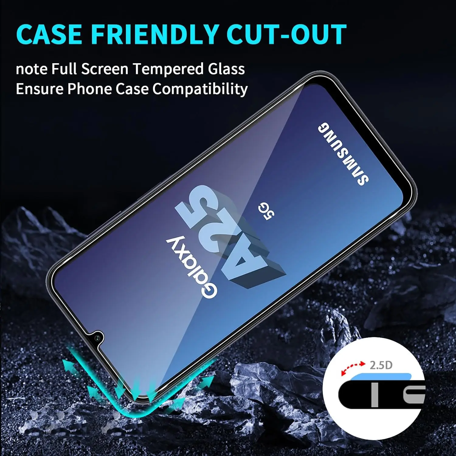 For Samsung Galaxy A25 5G 2/4Pcs 9H Tempered Glass Film
