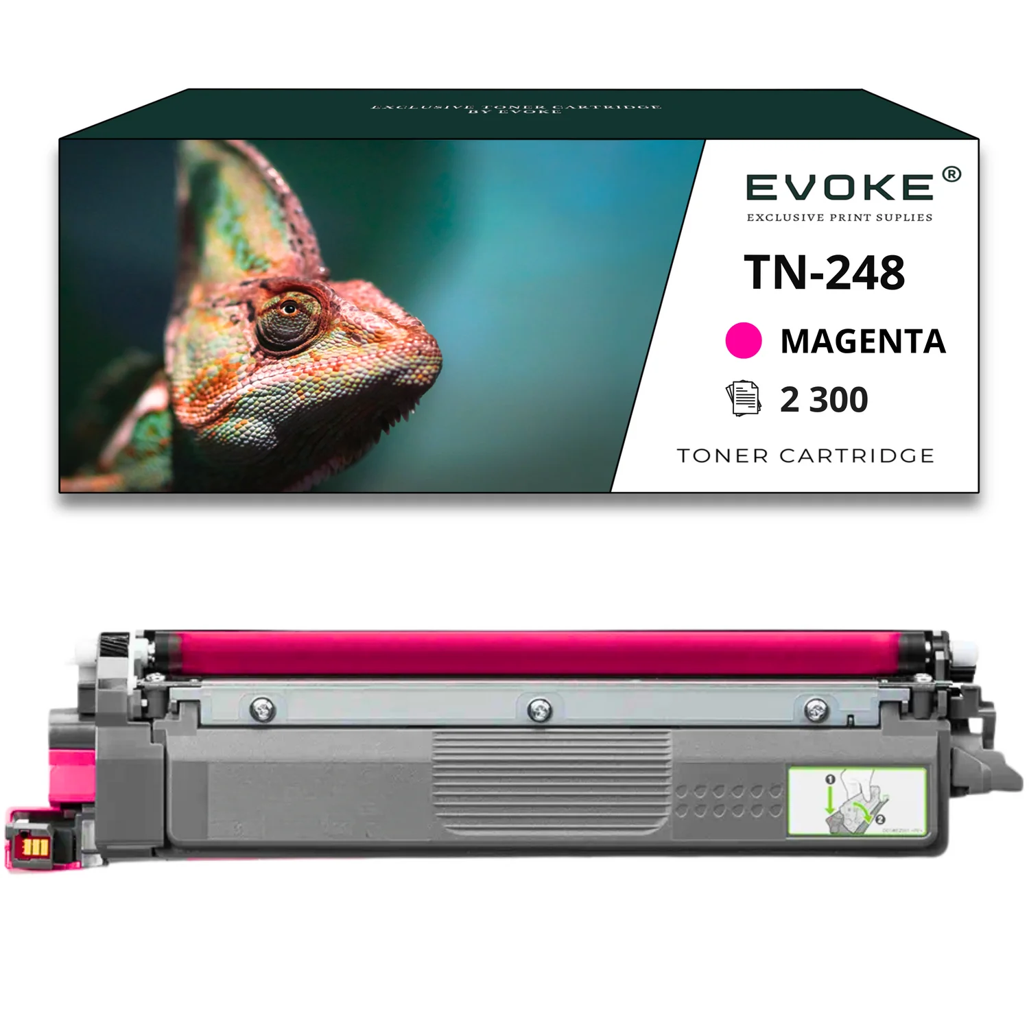 Evoke Compatibele Toner voor Brother Tn-248M Tn248M Tn-248 Tn248 Magenta 2300 Pagina's Dcp-L3560Cdw L3520Cdw Hl-L8230Cdw Mfc-L3740Cdw
