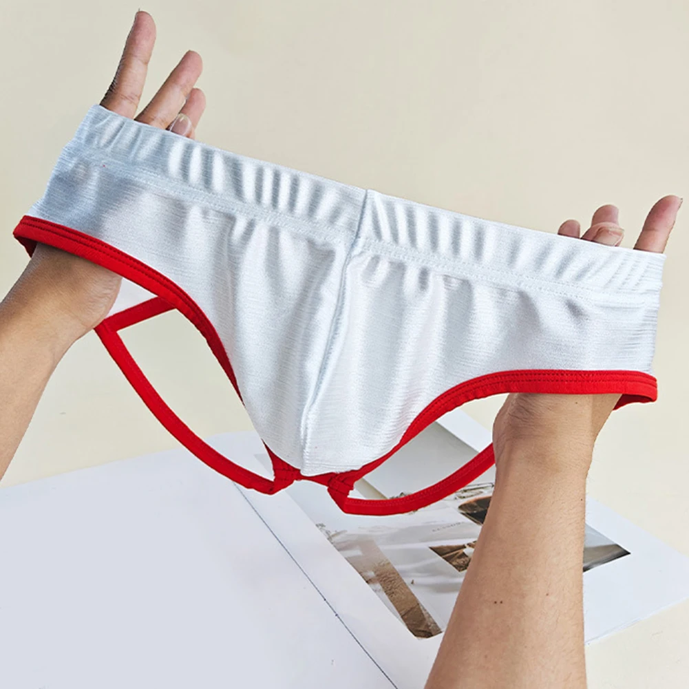 

Men Sexy Open Butt Panties Jockstrap Pouch Breathable Underpants Intimate Underwear Comfortable Thongs Briefs