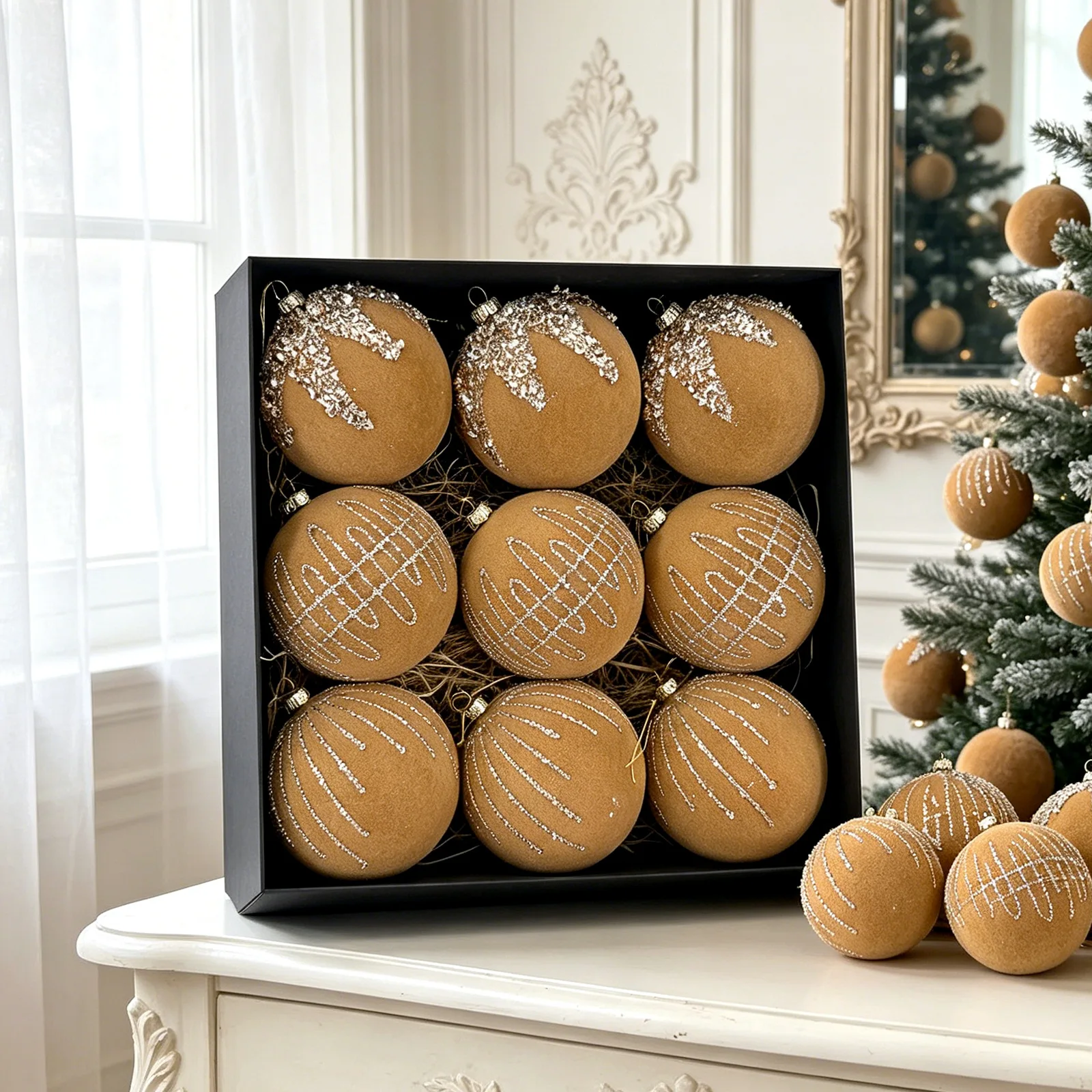9PCS XMAS Tree Ornament Gift S - Ornament Ball Set ulasan dan harga