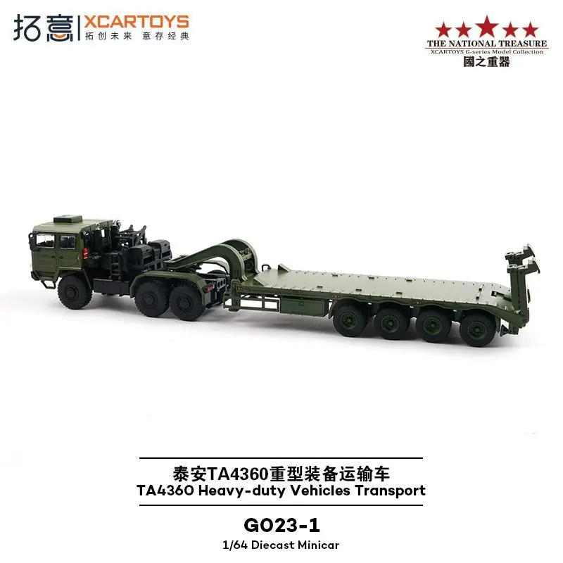 

XCarToys 1 64 Alloy Heavy Duty Flatbed Trailer Head Model TA4360 Transport Truck Toy Model ornament collection