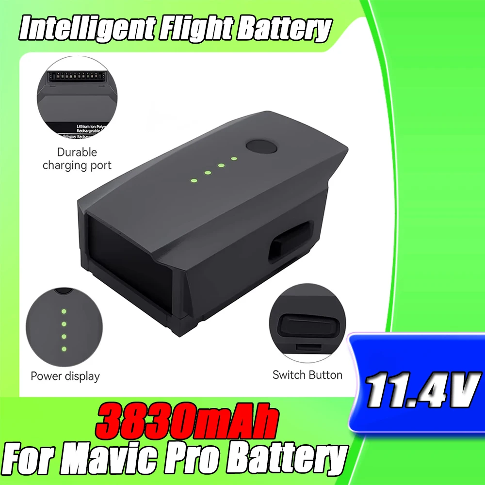 New 3830mAh Battery For DJI Mavic Pro 11.4V 27mins Intelligent Flight Batteries For Mavic Pro Platinum Drone Accessories