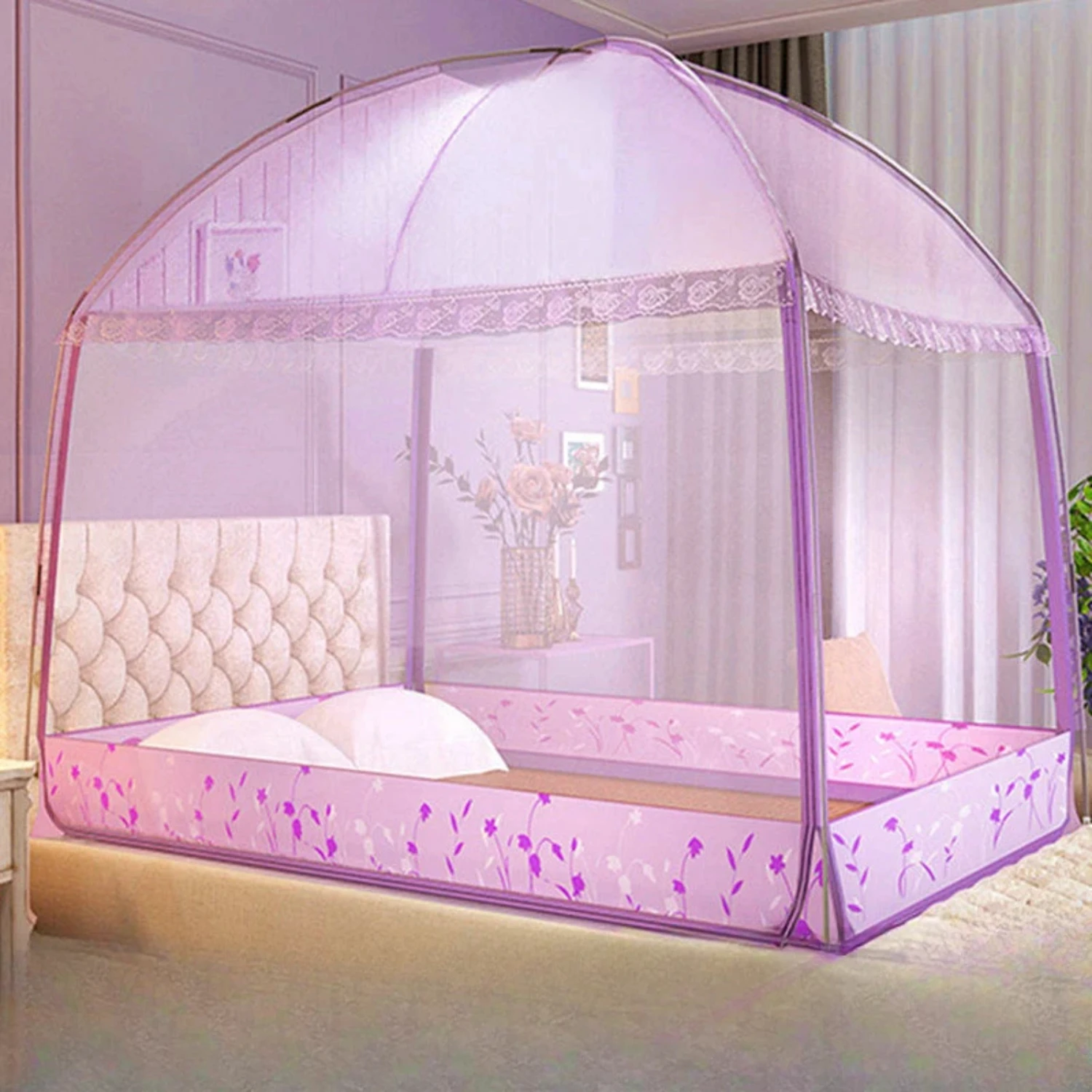 High-Quality Mosquito Net Dome for Baby and Children - Heightened Anti-fall Net Yurt Style with Zipper - Summer Must-Have for Si