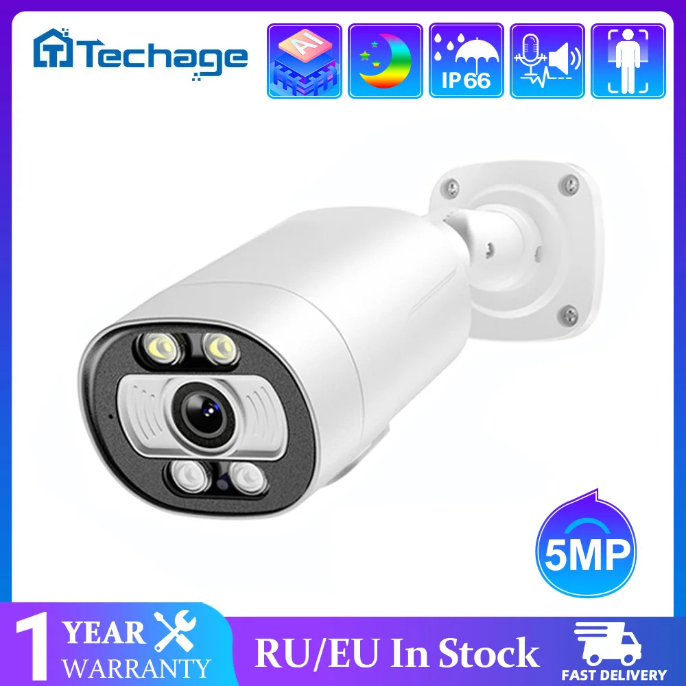 Misecu h.265 4k ai poe câmera 5mp 8mp comunicação bidirecional humano detectar câmera ao ar livre para sistema de vigilância cctv