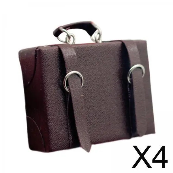 

4x1/6 1/12 коробка для мусора, деревянная кукольная мебель для ролевых игр, кукольный домик, диорама, коричневая