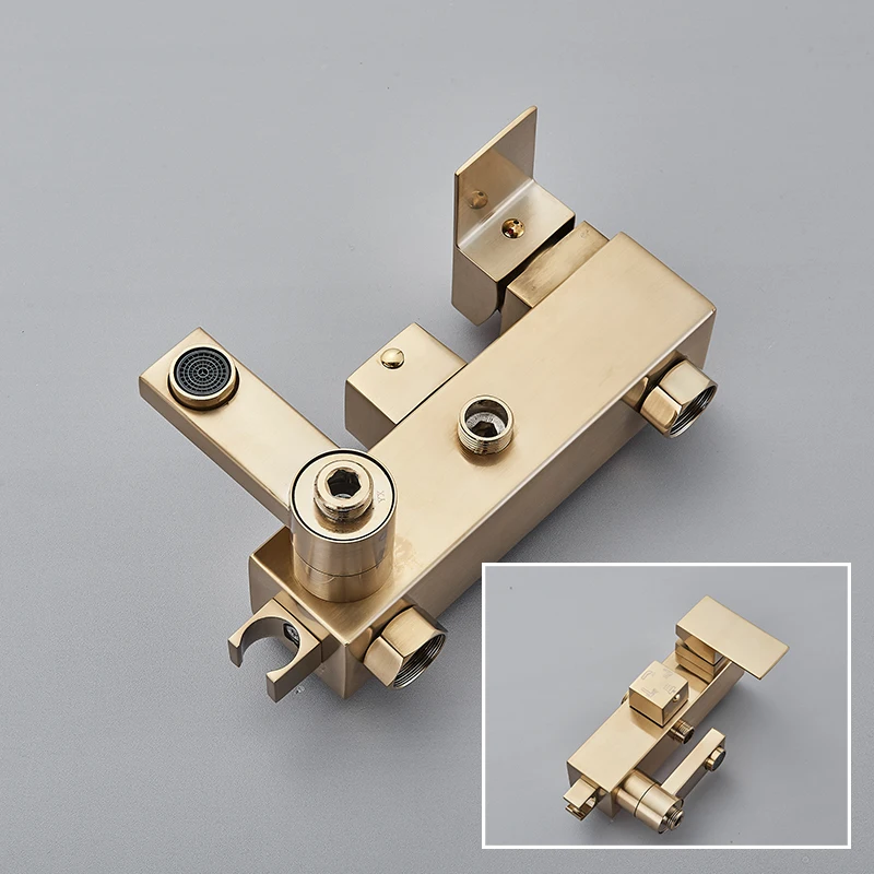 4-Function Wall Mounted Shower Faucet Set Rainwater Bathtub Shower Mixer Rotary Bathtub Single Handle Shower System