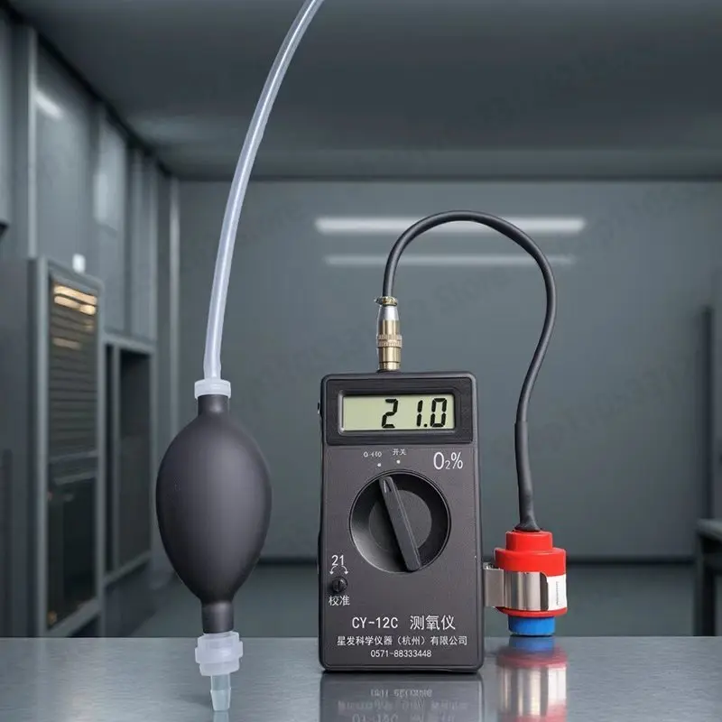 Oxygen meter CY-12C handheld portable oxygen analyzer full range oxygen content concentration detector