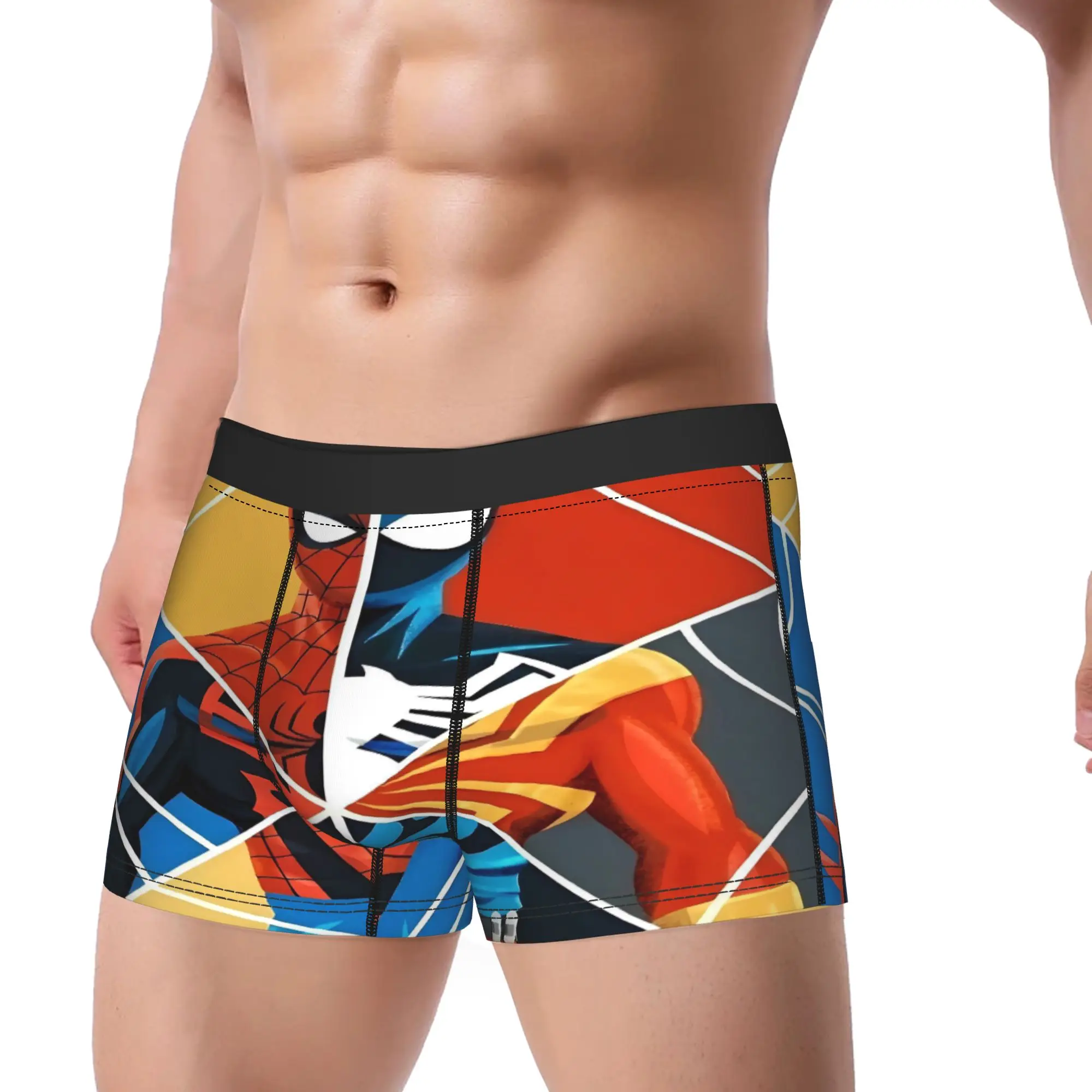 S-Spiders Heroes Underwear  Sexy Soft Panties Printing Shorts Briefs For Man Pouch Large Size Trunk