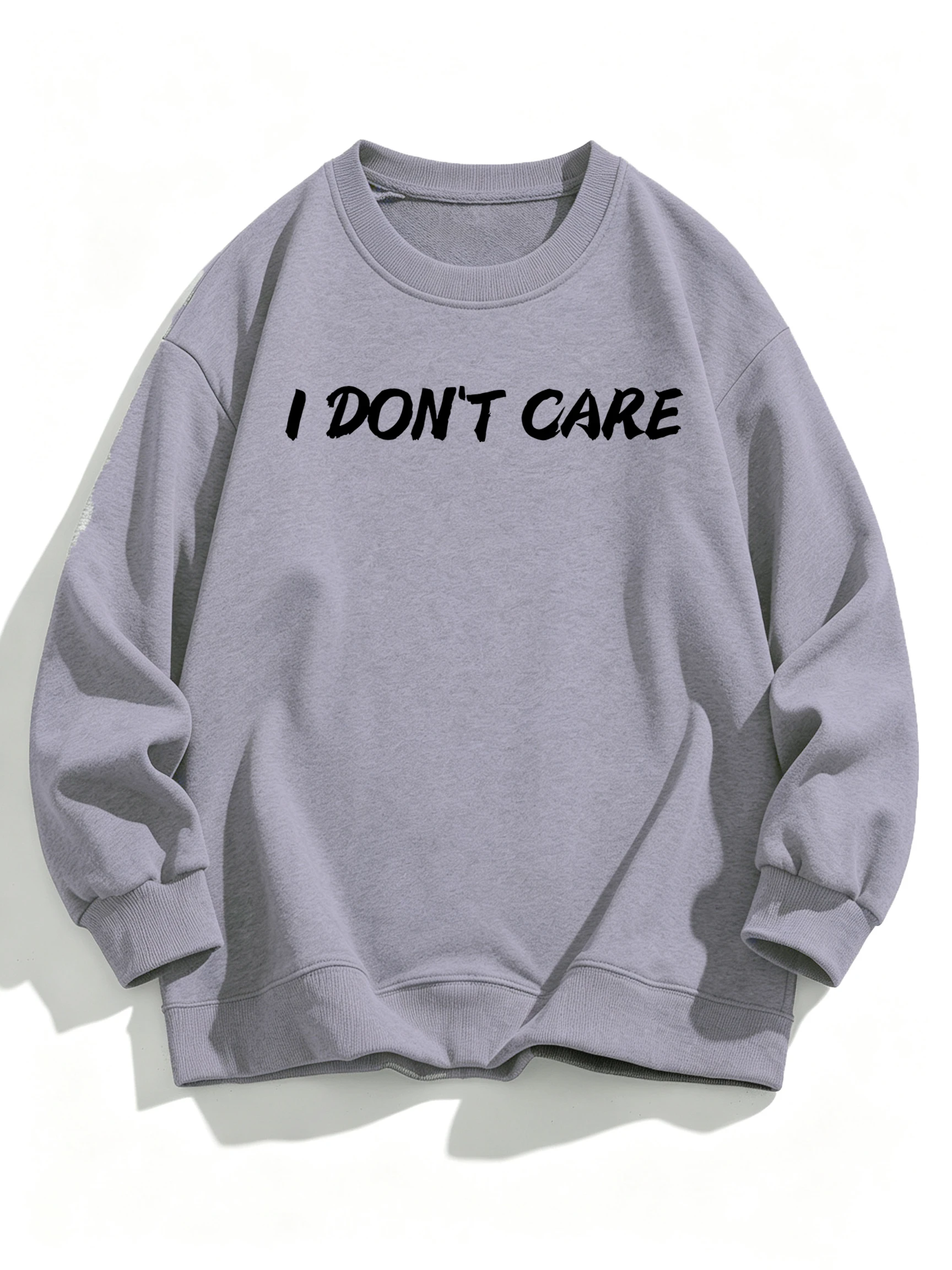 I Don'T Care Print Female Casual Sports Sweatshirt Hip Hop Multicolor Sportswear Fleece Fashion Top Street Comfortable Clothes