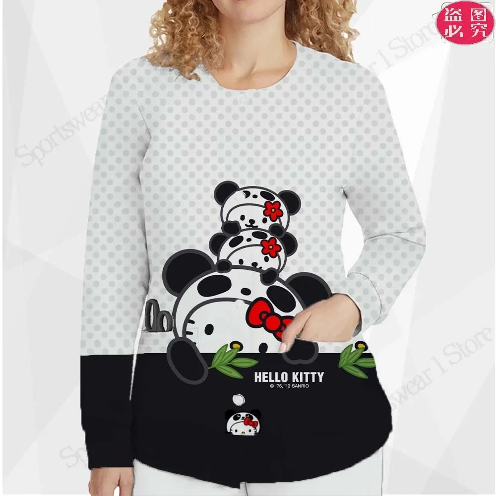 Nurse Uniform New in Coats & Jackets Y2k Casual Clothing Winter Coat Woman 2023 Autumn Korea Fashion Button Round Neck Tops Traf