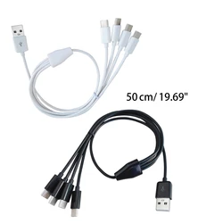 Multi 4 in 1 USB C Long Charger Cable Charging Cord Multiple Ports Charging Cable Type C Connector for Cellphones