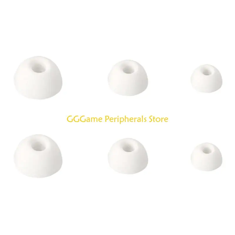 U55B Sweat Resistant L Silicone Eartips Replacement Set, 6 Piece In-Ear Wear Pack for Daily Use, Soft Comfort, and Spare Carry