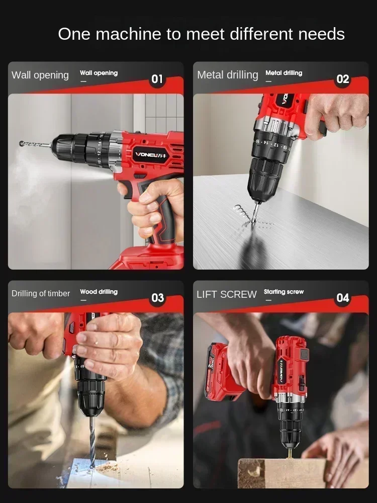 Versatile Electric Hammer Drill & Screwdriver with Adjustable Speed Control
