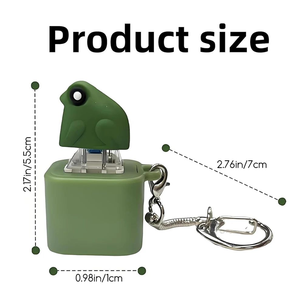 かわいい動物のストレスボールキーホルダー、サウンドLED付き、楽しいカエルのデザイン、インタラクティブな機能付き、車のキーアクセサリー、旅行用