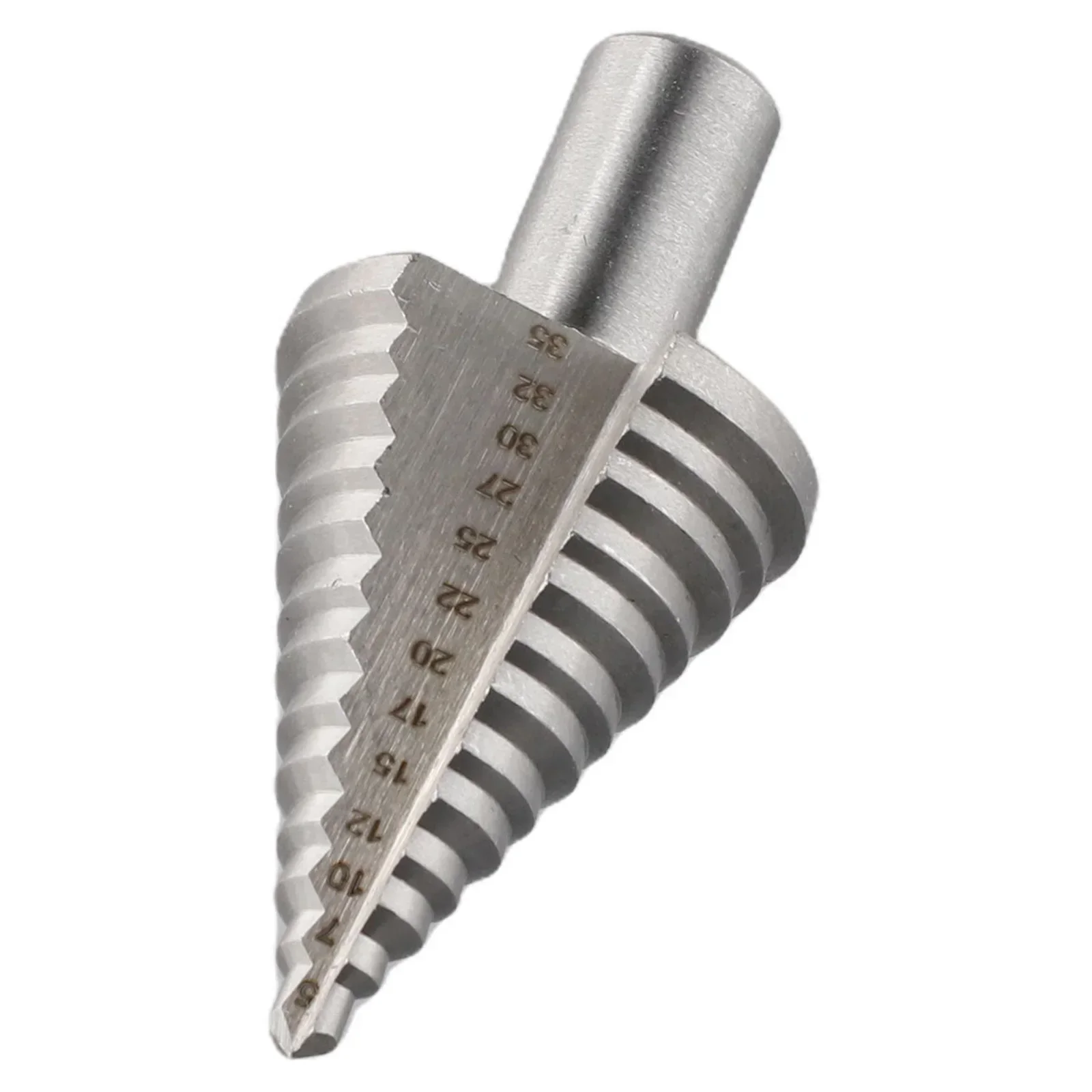 5-35mm Step Drill Bit High Speed Steel 12mm 13 Steps Mark Hole Locations 5-35mm Size Cone Drills Wood Metal Hole Cutter