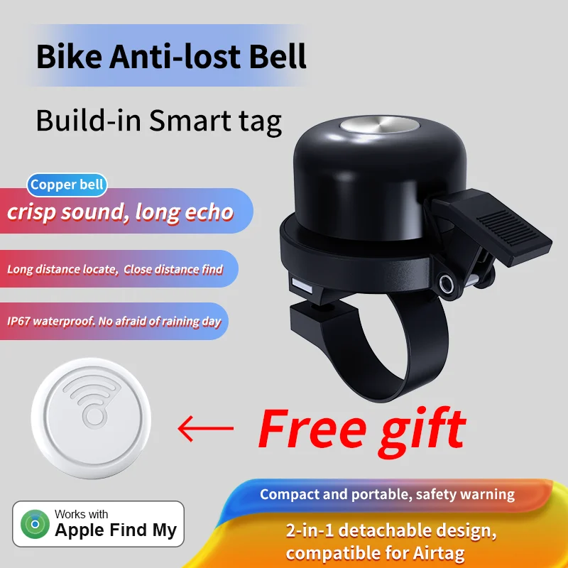 copper bike bell com rastreador livre em tempo real posicao global anti lost bicicleta para ios find my bike acessorios 01