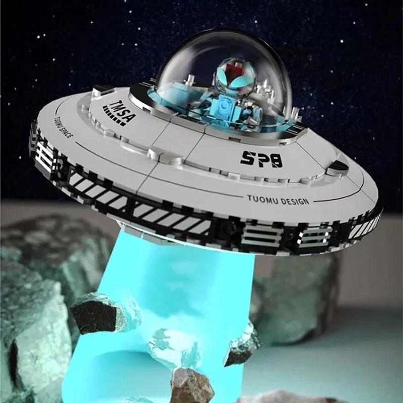 

601PCS Technical Spaceship Space UFO Spacecraft Buildings Sets, City Aircraft Model Buildings Blocks Gift for Adults