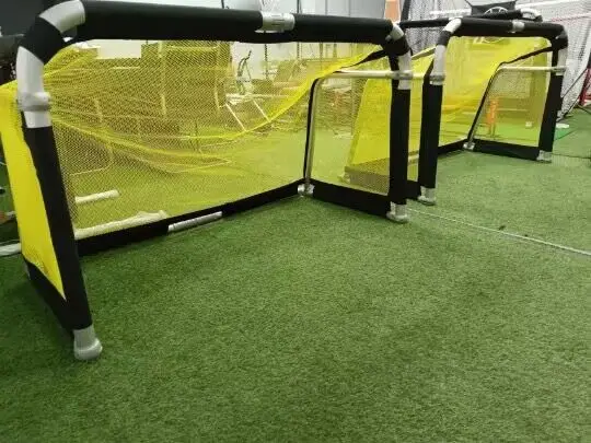 Tujuan Sepak Bola Lipat 3 Orang Aluminium Berkualitas Tinggi untuk Pelatihan Anak