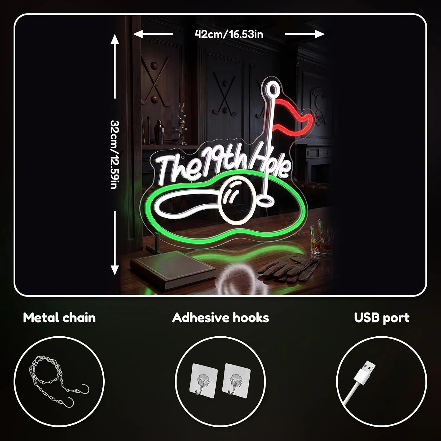 Insegna al neon a LED per il 1 - Party Games For Christmas recensione e prezzo