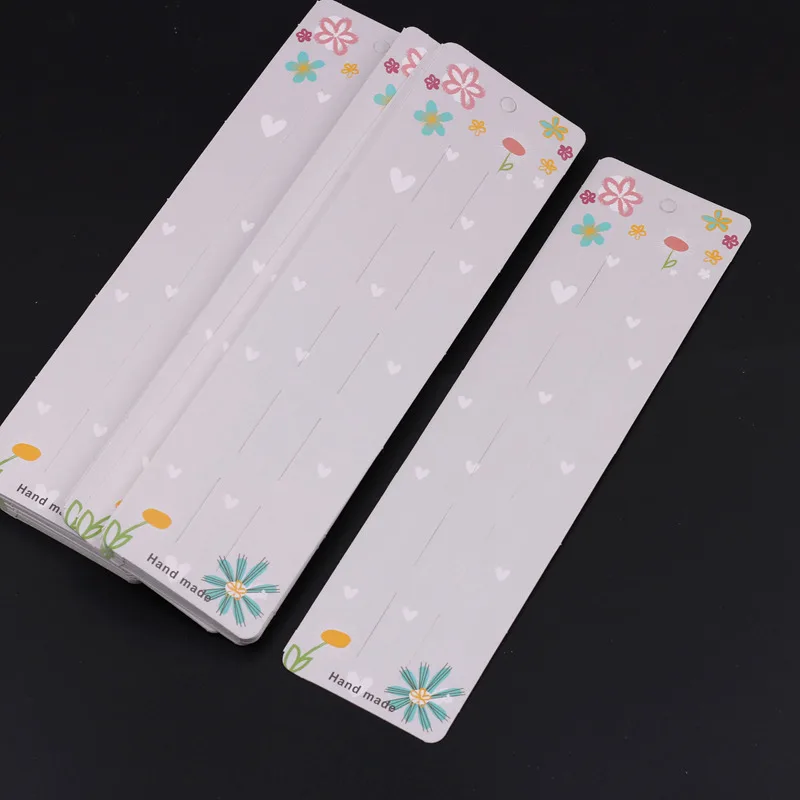 10pcs Multiple Card Slots Display Paper Card 6.5x24cm Long Cardboard  for DIY Hair Jewelry Hairclip Hairpin Retail Packaging Tag