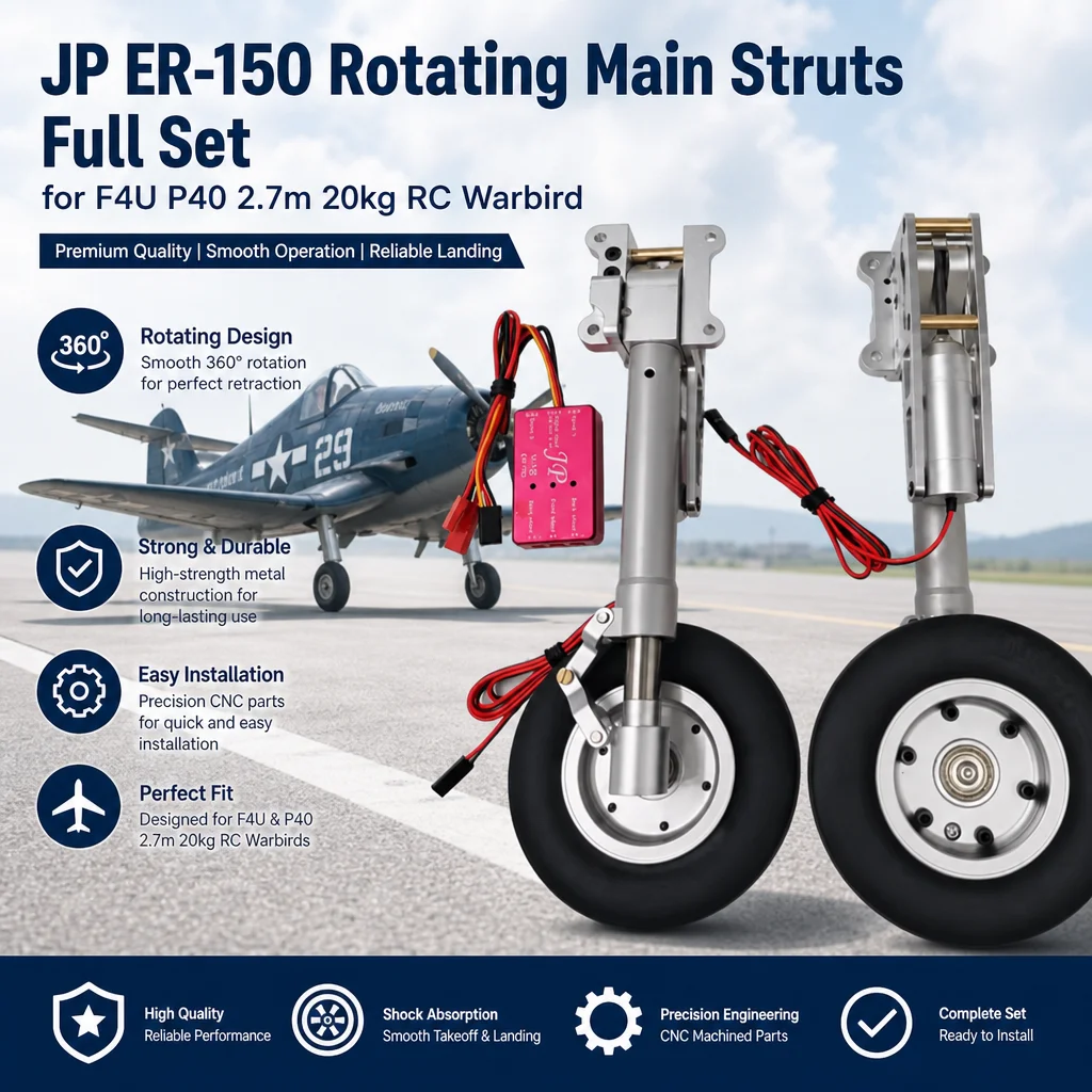 JP ER-150 Rotating Main Struts Full Set for F4U P40 2.7m 20kg RC Warbird