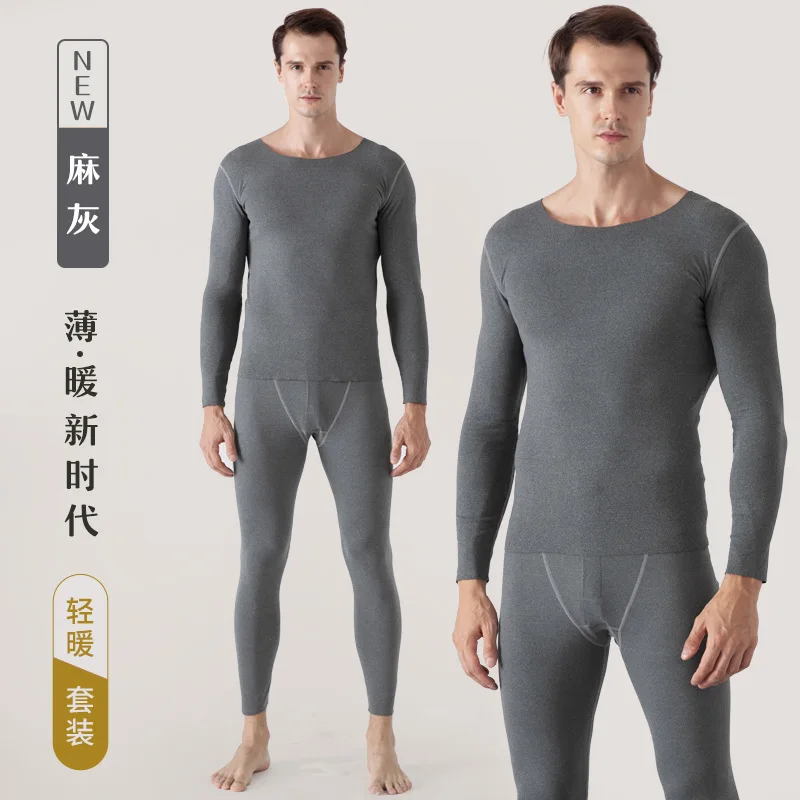 Man Winter Thermal Underwear Set Winter Plus Velvet Thickening Long Fleece Keep Warm Lingerie Plus Size Sexy Ski Underwear Set