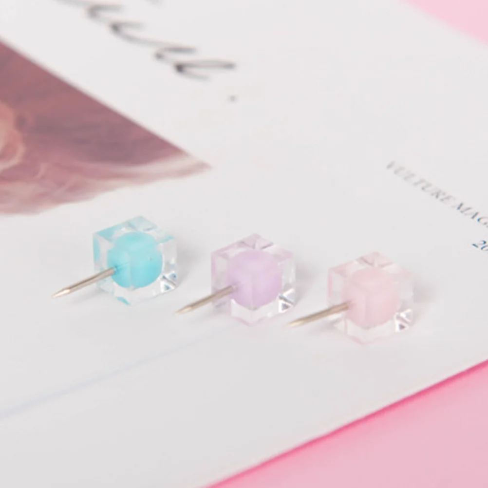 80 قطعة مسامير الإبهام الملونة للوحة الفلين لوحة الإعلانات ديكور المنزل والمكتب والمدرسة ألوان مختلطة إبداعية #5