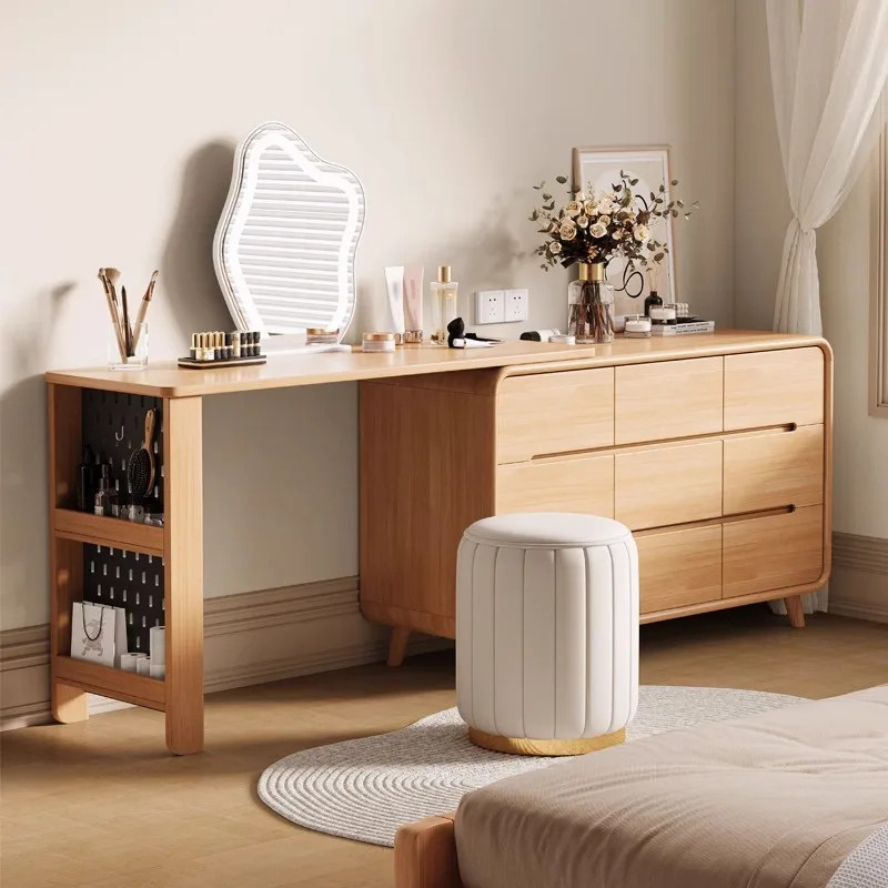 Big Size Wooden Vanity Table Save Space Aesthetic Designer Modern Luxury Dressing Table European Penteadeira Unique Furniture