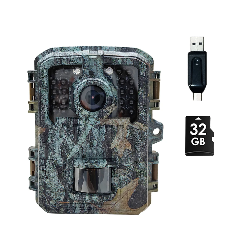 Mini caméra de chasse et de sentier, Mini caméra de chasseur sauvage, 16mp, 1080P, pour animaux sauvages, Vision nocturne, pièges photos, Surveillance