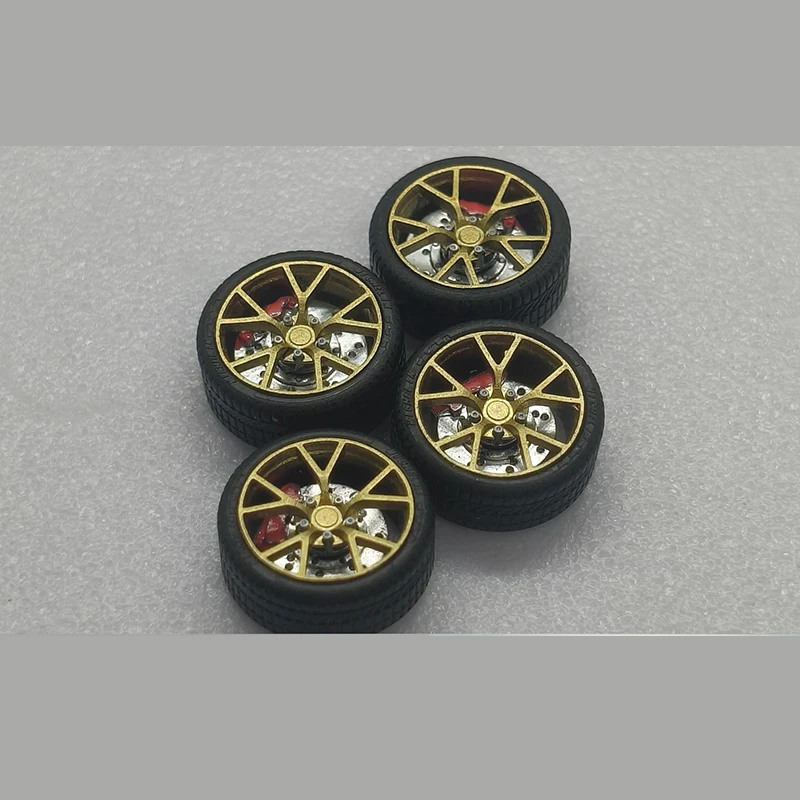 New 1:64 Car Model Modified Wheel Hub Diameter 10.5mm Resin Static Tire Accessories view 6