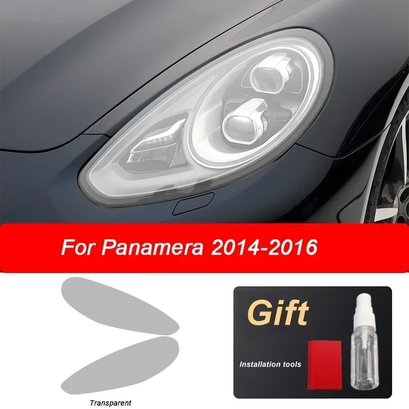 

2 pieces car headlights TPU protective film black transparent sticker Suitable for Porsche Panamera 971 970 2014 accessories