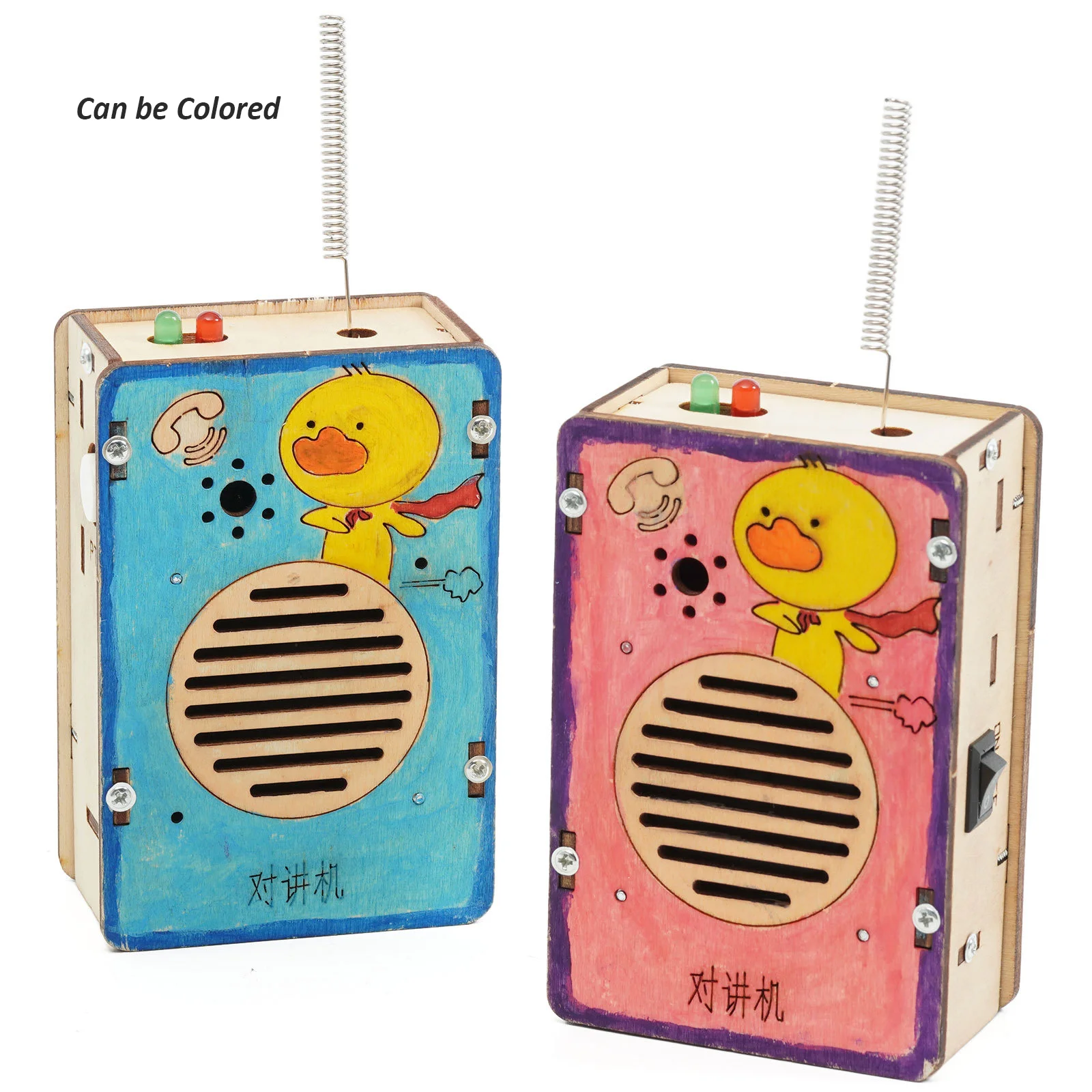 DIY Wireless Walkie-talkie Model Science Toys Kids Experimental Tool Kit Learning Education Wooden Puzzle Games